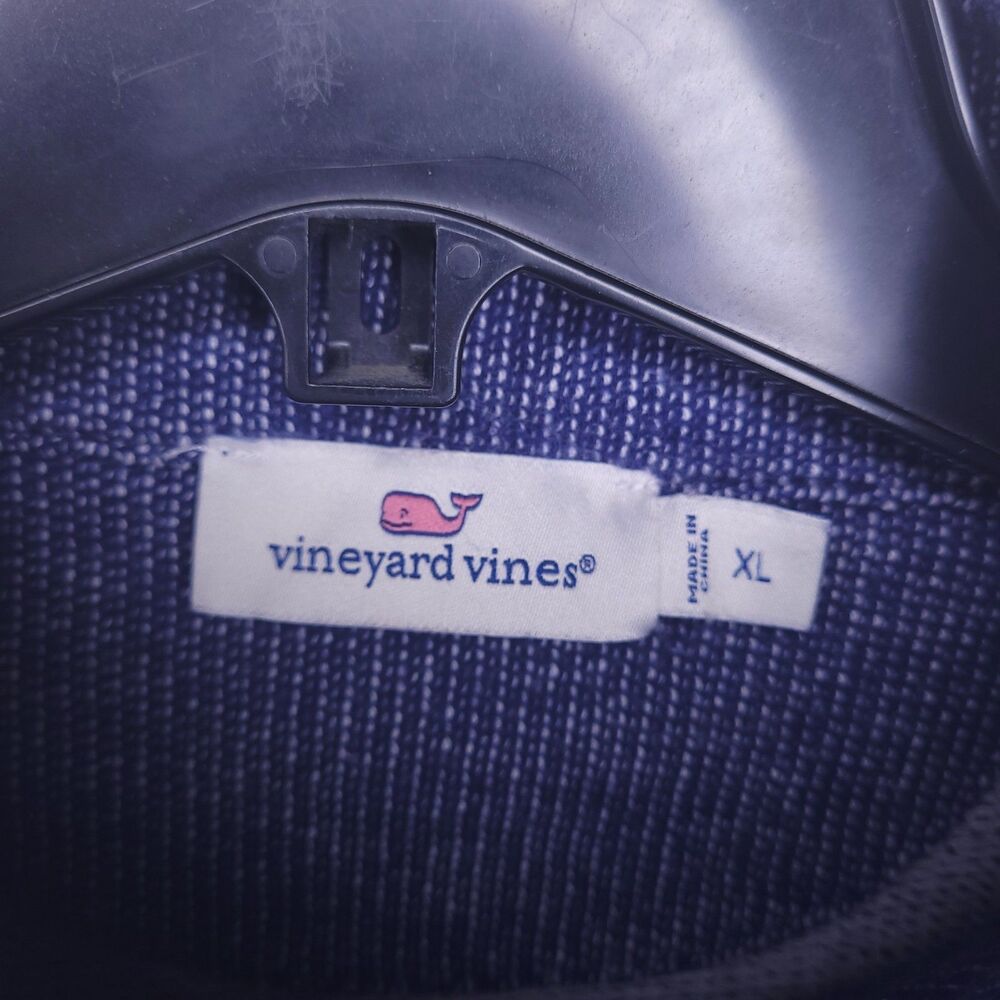 Vineyard Vines Sweater Womens XL Blue Knit Pullover 1/4 Zip - Picture 9 of 11